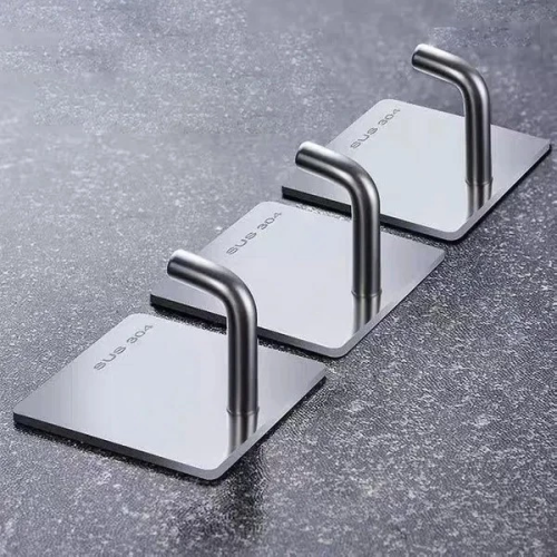 Set 3 Móc Dán Tường Số 7 Inox SUS304 Treo Đồ Chịu Lực Tốt Không Gỉ Set Siêu Dính, Không Cần Khoan
